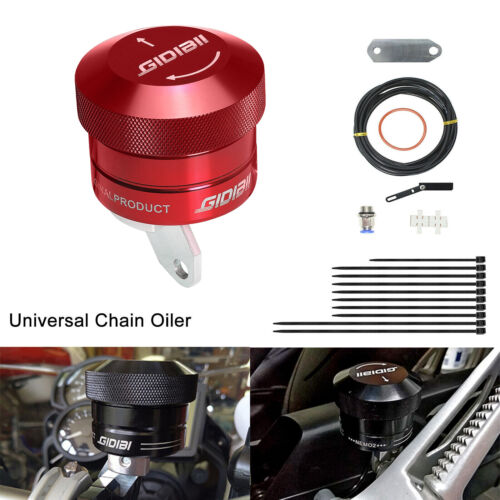 Automatic Chain Oiler Kit Oiling System Motorcycle For Honda Yamaha Aluminum Red