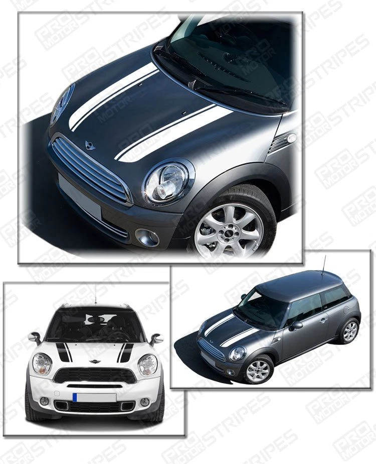 Mini Cooper 2008-2017 capó rayas Countryman Clubman (elige el color) Foto 2 de 3