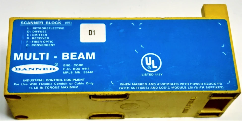 Banner Engineering 17627 / SBF1 Scanner Block - Image 2 of 4