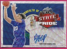2022 Leaf Metal Basketball BRYCE HOPKINS Silver Rookie ARC Autograph State Pride