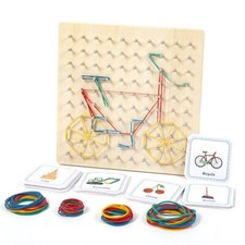 Rubber Band Nail Board 10x10 - MONTESSORI SENSORIAL MATERIAL