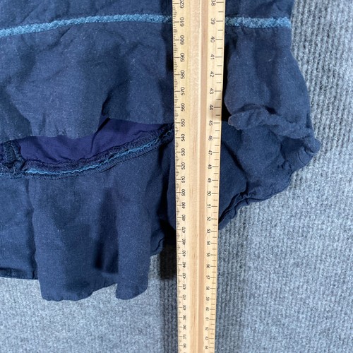 Three Of Something Top Womens XS Blue Blouse Linen Coastal Cami Camisole Boho - Picture 6 of 10
