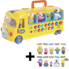 Pororo Melody School Bus with 10 friends Figures Kids Bus Kid Toy Free Shipping