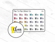 1178~~Clean Bathroom Planner Stickers.