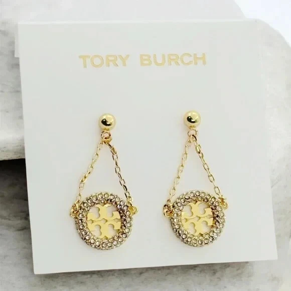 Tory Burch Miller Pavé吊坠耳环。 零售148美元 — 第 3/3 张图片