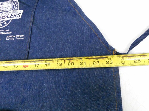 Vintage National Postal Mailhandlers Union Blue Denim Apron Glenn Berrien, Pres - Bild 10 von 12