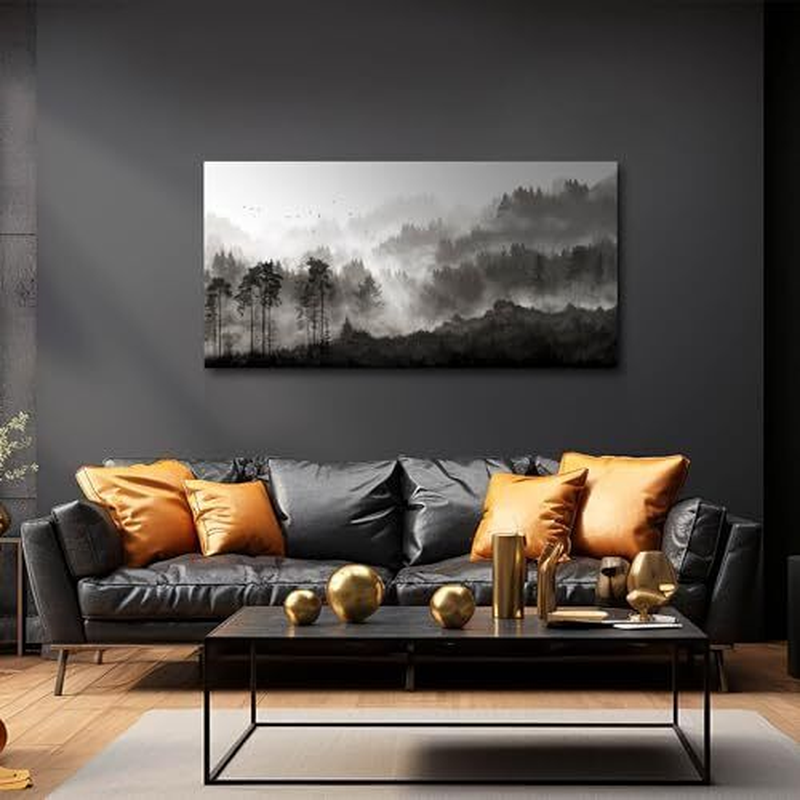 Landscape Wall Art Forest Tree Painting for Bedroom Living Room 24X48