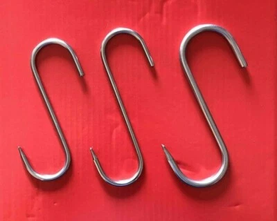 Metzgerqualität Fleischhaken Fleischerhaken Edelstahl diverse Größen S-Haken .