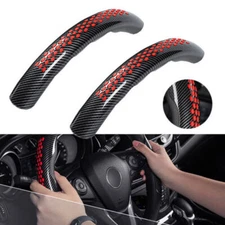 Red Carbon Fiber Non Slip Car Steering Wheel Booster Cover Universal Accessories