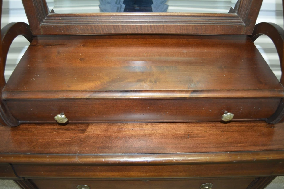 Ethan Allen British Classics Dresser Mirror Jewelry Box #29-5400 260 Cinnabar A - Image 4 of 4