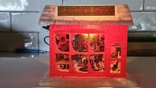 Vintage 1950's Hard Plastic Xmas Santa"s Shop Light Up Workshop