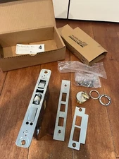 VTG NOS Russwin Elmhart  Mortise door lock/cylinder/keys RH US26D mid century