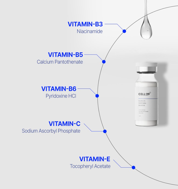 Cell:29 Vita 5 Complex Whitening Booster IllunaEX Ampoule 50ml for