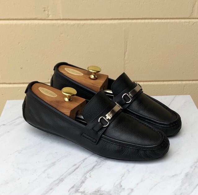 Cole Haan Grand.OS Venetian Men Size 11.5M Genuine Smooth Black Leather Loafers Men main image 3