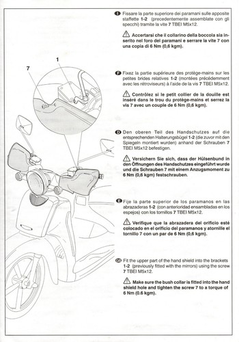 Kit coppia paramani originali coprimani per Aprilia Scarabeo 125 150 200 Rotax - Foto 9 di 11