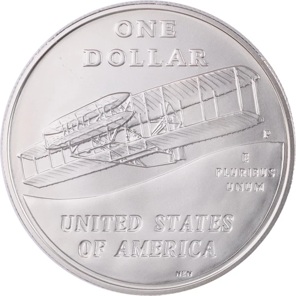 2003 Wright Brothers First Flight Centennial Silver Dollar Coin with Box & COA - Image 3 of 3