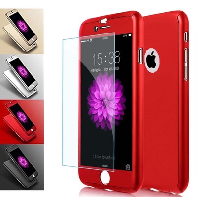 Hybrid 360° New Shockproof Case Tempered Glass Cover For Apple iPhone 7 5s 6s SE