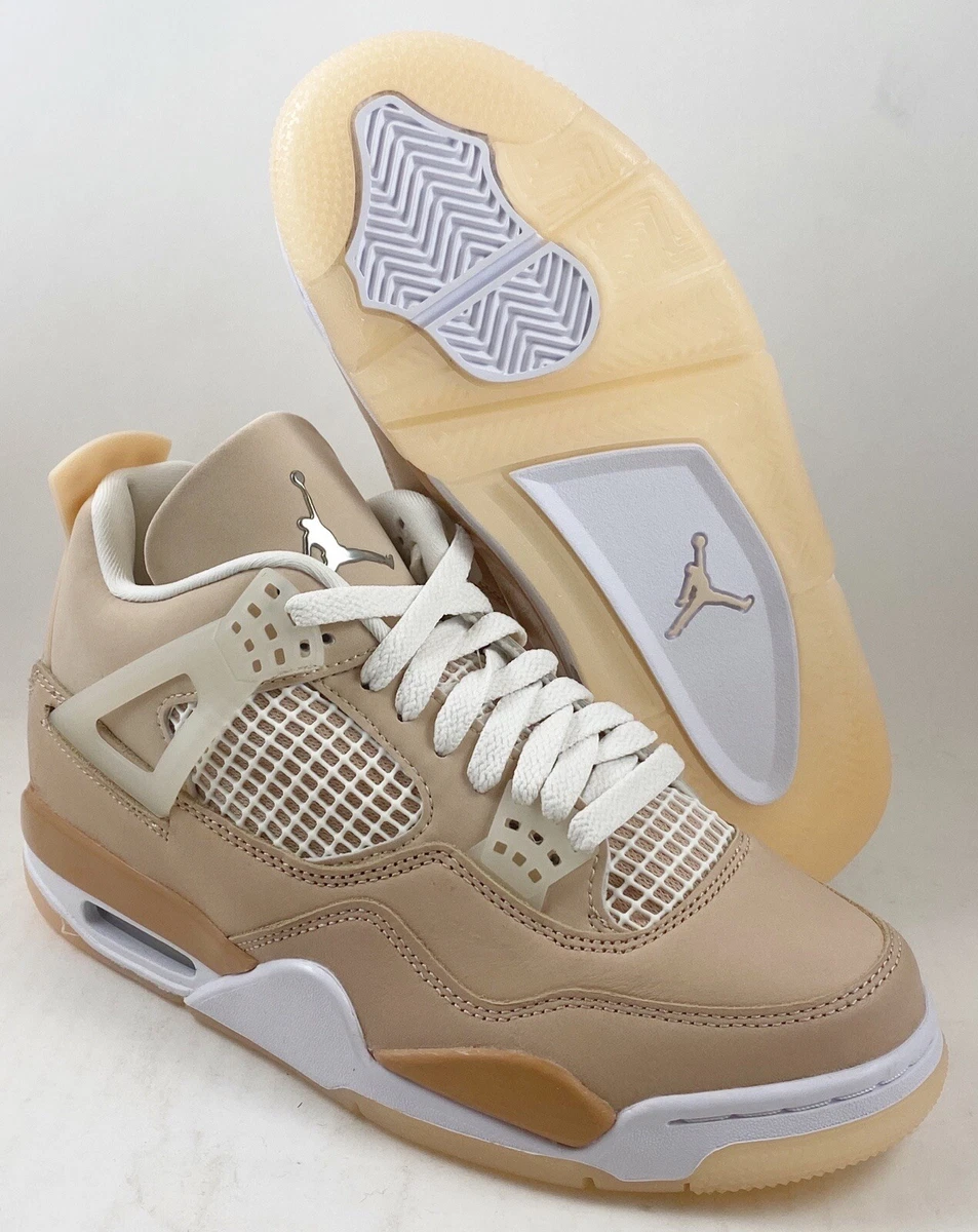 Air Jordan 4 Retro DJ0675-200 Shimmer Off White Beige Women’s Size 6-11.5