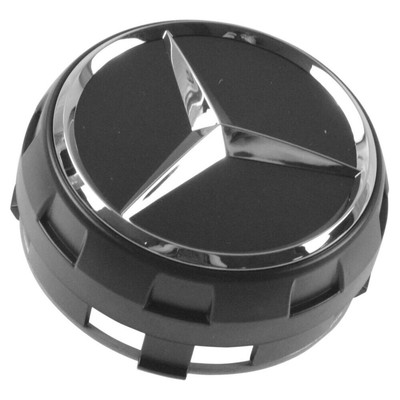 OEM 00040009009283 Raised Chrome & Black Wheel Center Cap for 