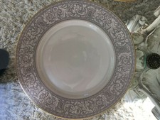 Franciscan Masterpiece China Gold Rim Renaissance 10 5/8 Dinner Plate Set 4 PO