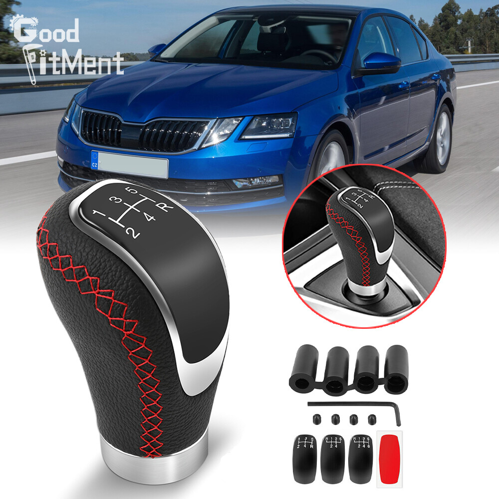 Leather Weighted Shift Knob – Universal Manual Gear Shifter With 4 Adapters (M8, M10, M11, M12)