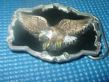 AMERICAN EAGLE 3D PURE PEWTER LOGO 1997 GAP BELT BUCKLE COLLECTIBLE1 3/4" WIDE