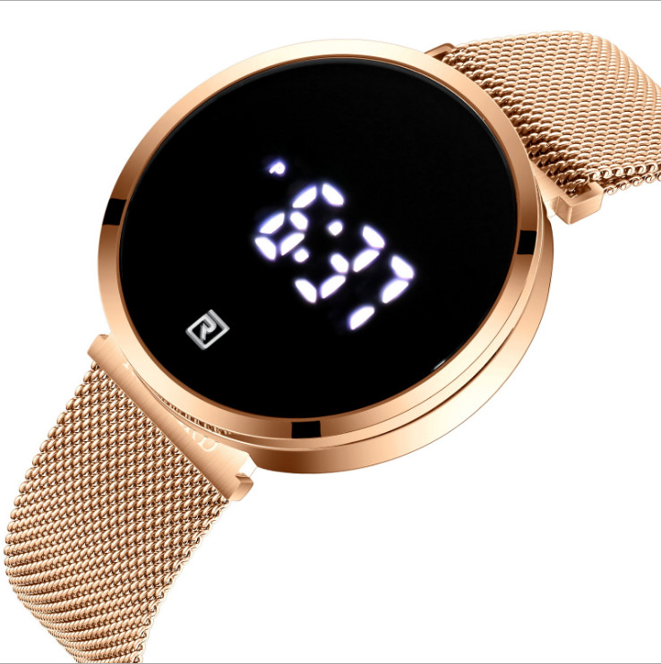 Reloj Pulsera Digital Moderno Unisex LED Digital Acero Inoxidable