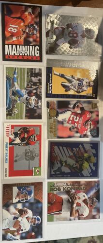 Lot de 9 cartes à collectionner NFL : Elway, Holmes, P. Manning, Irvin, Young, Bennett... - Photo 1/20