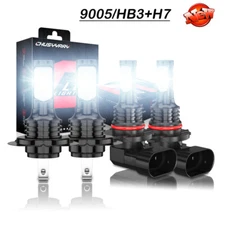 For Ford Fiesta 2011-2019- 4X Front LED Headlight High/Low Beam 6000K Bulb Kit