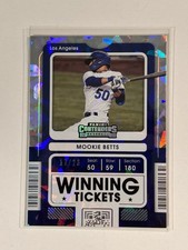 2021 Panini Chronicles Contenders Mookie Betts #WT-MB Winning Tickets #/23 Ice