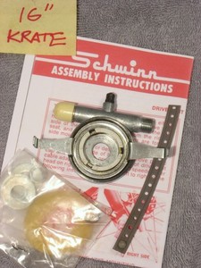 SCHWINN STING-RAY KRATE SPEEDOMETER 16" HUB HURET BICYCLE BIKE SPEEDO DRIVE SET