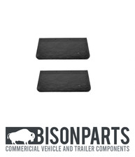 TRUCK / TRAILER UNIVERSAL RUBBER MUDFLAPS 16" X 12" PAIR - PLAIN BLACK