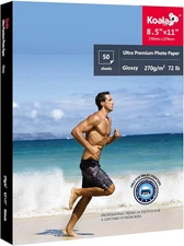 Koala Ultra Premium Photo Paper 8.5X11 in Glossy Photo Printer Paper for Inkjet 
