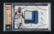 2012 Immaculate Premium Signatures 23/75 Reggie Jackson BGS 9.5 Patch Auto n8q
