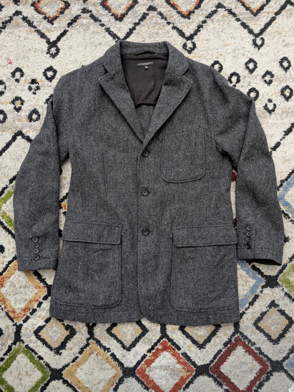 Engineered Garments Baker Jacket, Gray Wool, XS/X… - image 1