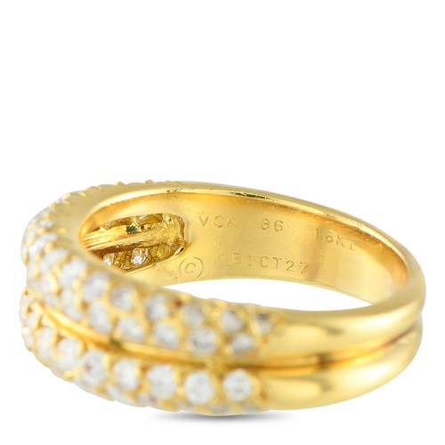 Anillo de diamantes Van Cleef & Arpels de oro amarillo de 18 quilates de 1,27 quilates VC20-082025 - Imagen 4 de 5