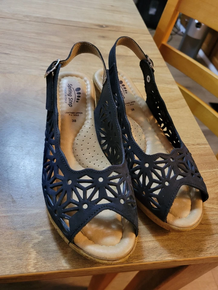 NWOB Italian Made Lite Wght Slingback Sandals By Spring Step. EU 38 / US sz 7.5. - Image 3 of 4