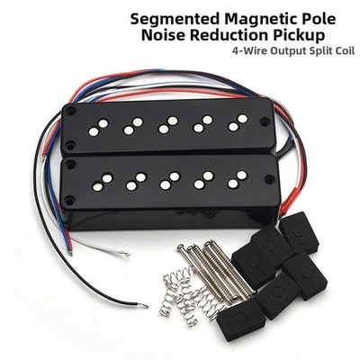 Magnet gestapelt Bass Tonabnehmer Dual Coil für 5 Saiten Bassgitarre Kunststoff