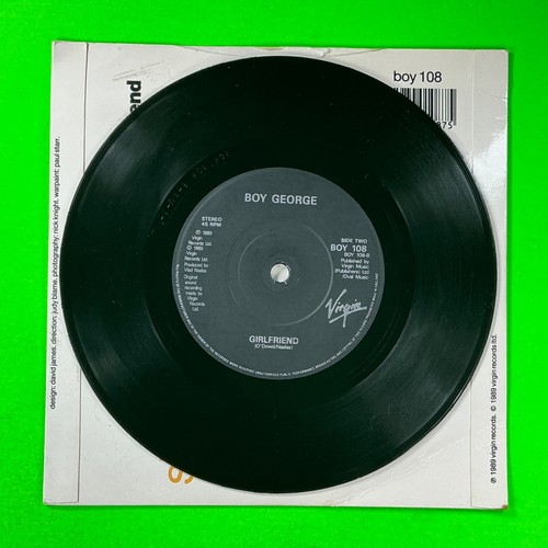 Boy George Don’t take my mind on a trip/Girlfriend 7’ Vinyl Single Records 1989 - Picture 4 of 4