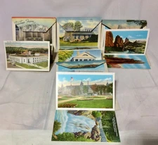 ☀️✨☀️ Lot of 4 1940's POSTCARD FOLDERS & 7 FREE Postcards! ☀️✨☀️