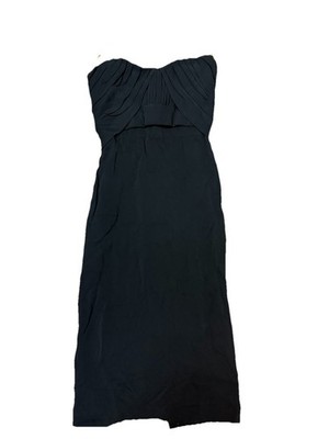 DSquared2 Strapless Black Fitted Mid Dress size 42 inner bustier