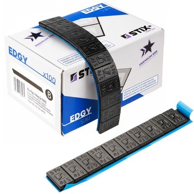 6KG Klebegewichte für Alufelgen EDGY SLIM BLACK - 60g (12x5g schwarz) - 100 Stk.