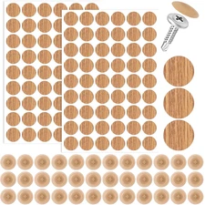 60Pcs Self-Adhesive Screw Cover Stickers & 50Pcs Plastic Caps, Non-Faded Screw H