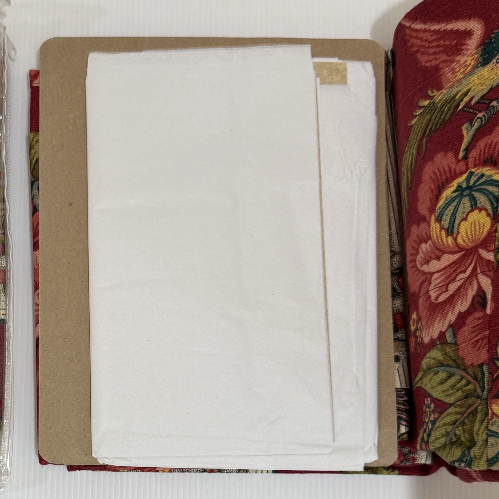 Waverly Red Rochelle Balloon Valance French Country Rooster Floral Set Of 2 NEW