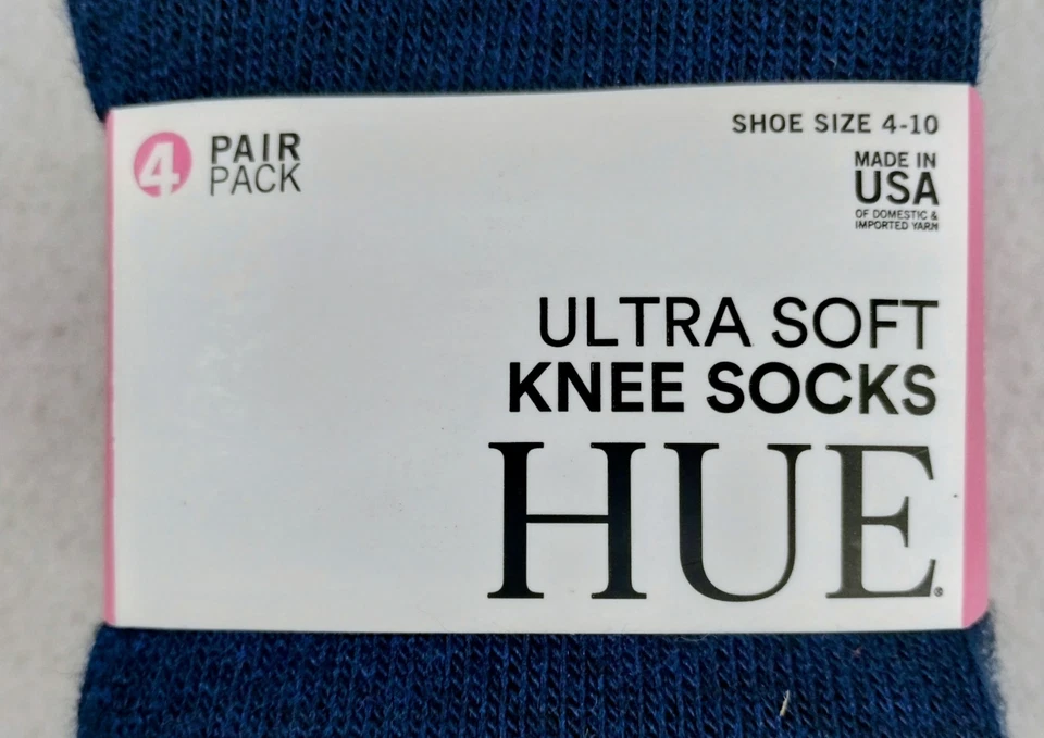 Calcetines hasta la rodilla elásticos bota alta tejida acogedora súper suaves para mujer, paquete de 4 nuevos con etiquetas Foto 2 de 4