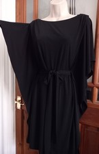 VTG Look Biba Flutter Sleeve Mini Kaftan Dress Size 10 + Belt Boho Clubwear 70s