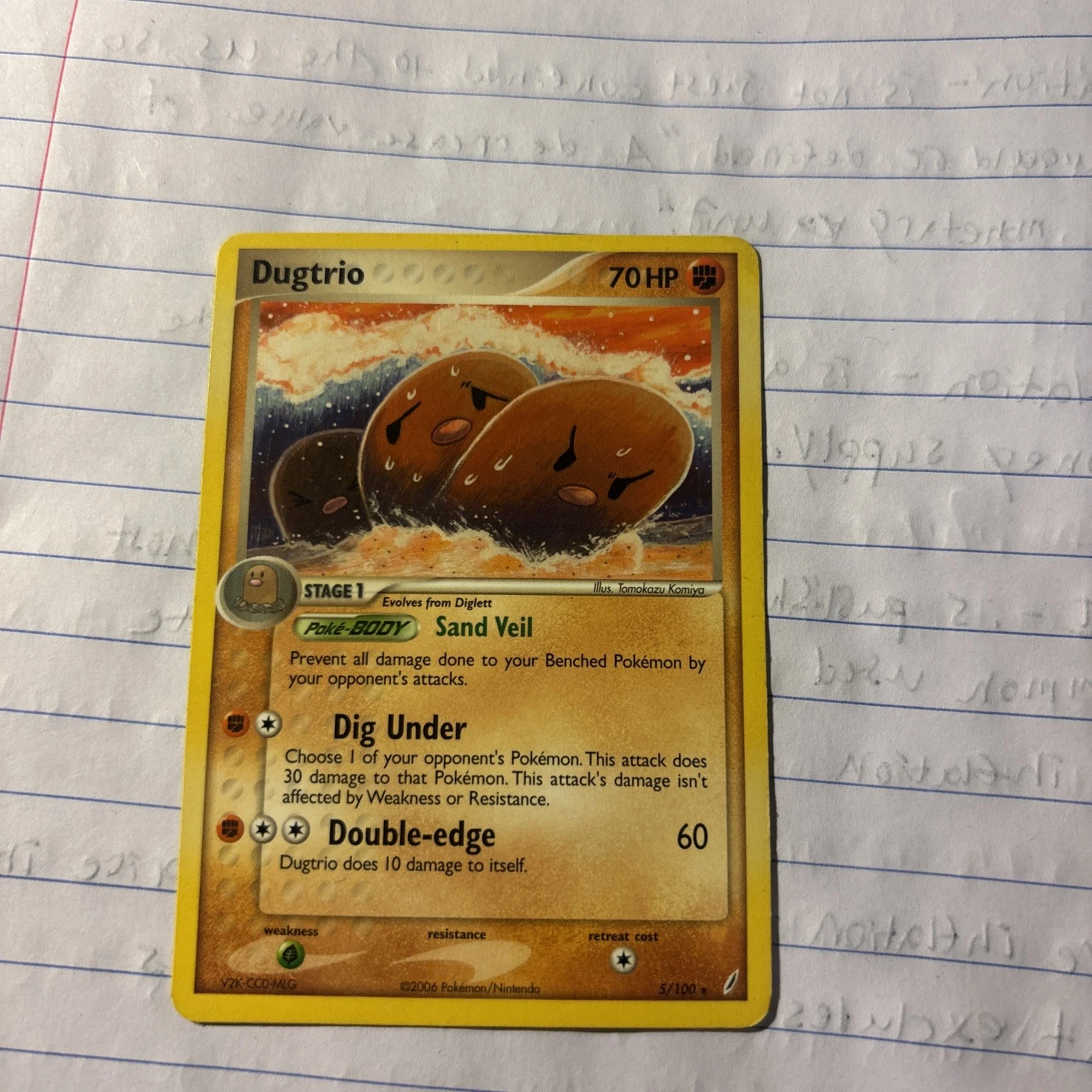 Pokemon TCG Card - Dugtrio Crystal Guardians 5/100 Holo MP