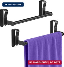 Over Cabinet Towel Holder, 2 Pack Kitchen Cabinet Door Towel Bar, Stainless Stee