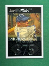 2007 Topps Baseball Josh Gibson Home Run History Home Run #375 #JG49 Josh Gibson