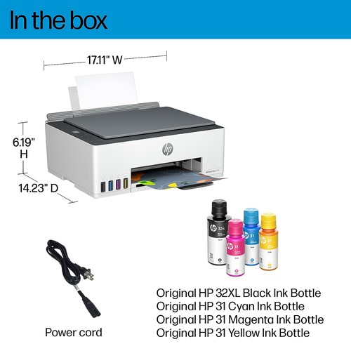 HP Smart Tank 5101 Wireless All-in-One Color Ink Tank Printer Scanner Copier 2 - Afbeelding 9 van 9